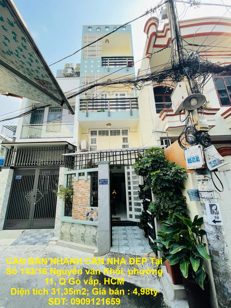 CẦN BÁN NHANH CĂN NHÀ ĐẸP Tại Số 143/16 Nguyễn văn Khối, phường 11, Q Gò vấp, HCM - Ảnh chính